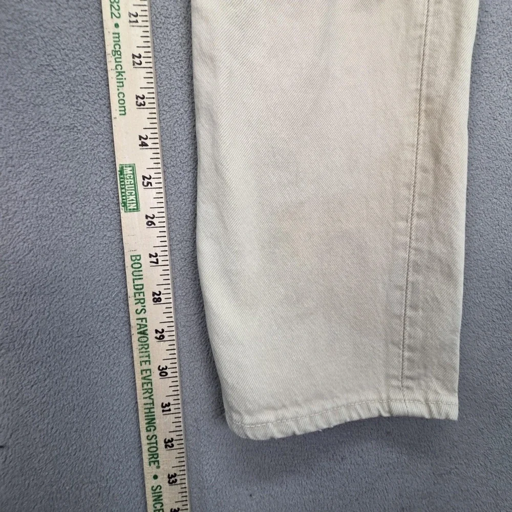 Vintage Levis 501 Jeans Mens Beige‎ Button Fly USA 90s Repaired Fits 28x31